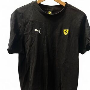 Puma Black Ferrari Logo Men's Tee